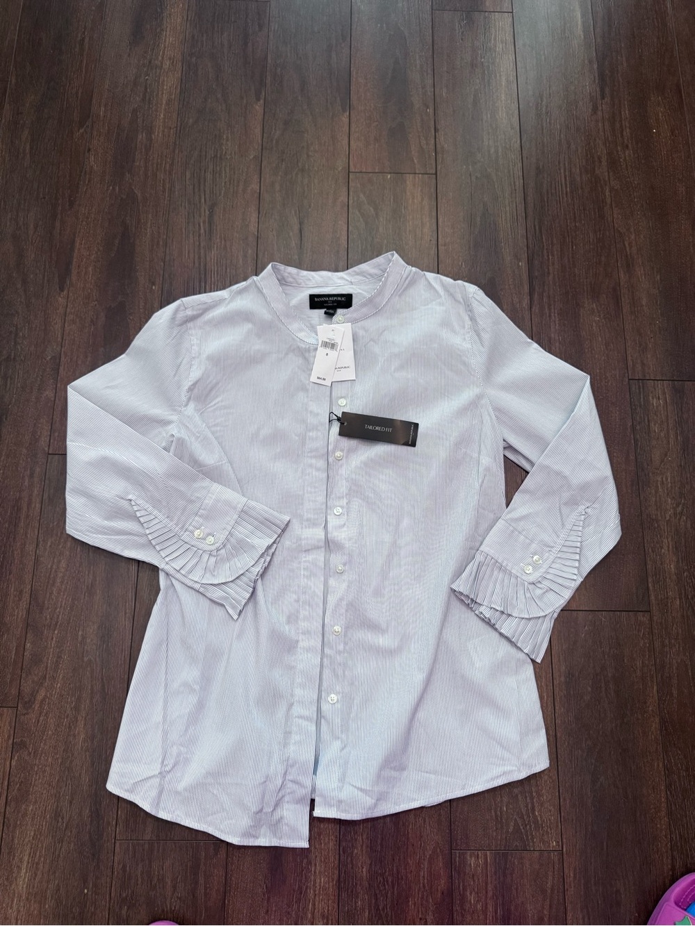 Banana Republic Light Blue Pinstripe Button-Down Shirt